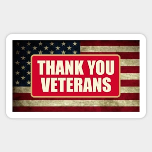 Thank You Veterans Sticker